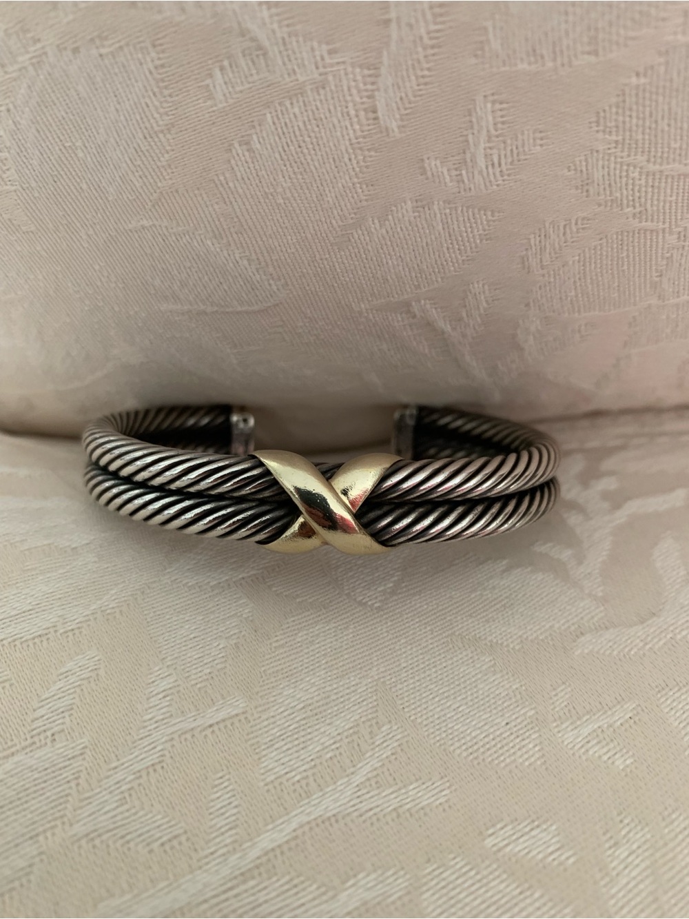Elegant David Yurman Twisted Cable Cuff Bracelet